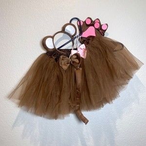 ❤️ Kirei Sui Tutu Ears Paws Hat Childrens Halloween Costume Dog Bear Brown